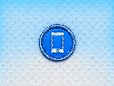 iPhone Stitched Badge apple icon download icon pack icon set ios iphone 4 iphone 4s iphone icon photoshop pictogram png psd social badge social button stitch vector icon