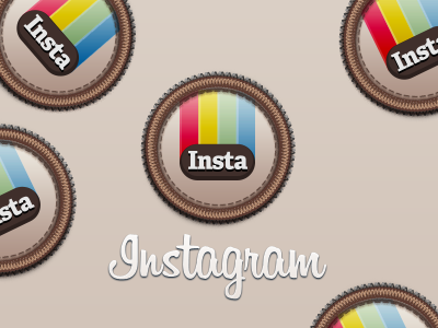 Instagram Badge badge download free icon instagram photos polaroid psd retro
