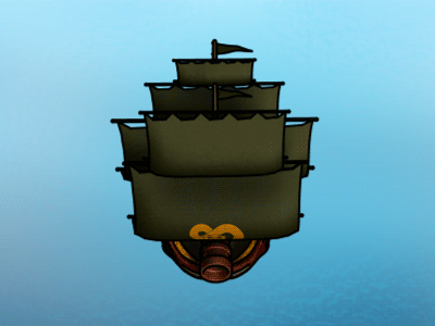 Ship 360º [Animated] 3d animation game gif ios render ship snake