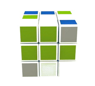 Rubik's cube [Animated] 3d animation brand cube gif logo rubik u3m