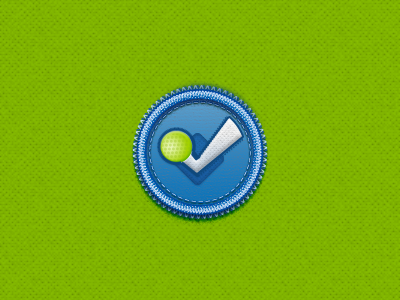 Foursquare Badge badge button check in circle foursquare icon media rounded set social network stitched texture