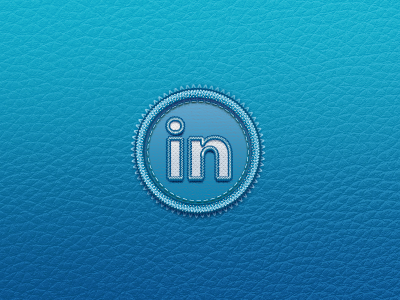 LinkedIn badge business button free icon in linkedin logo psd set social network stitched work