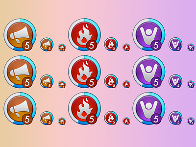 Custom Badges achievements badges ftbpro icons pictograms vector