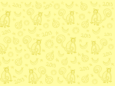 Goró Christmas Pattern 2013 bananas christmas estudio goró happy holidays monkey new year pat pattern