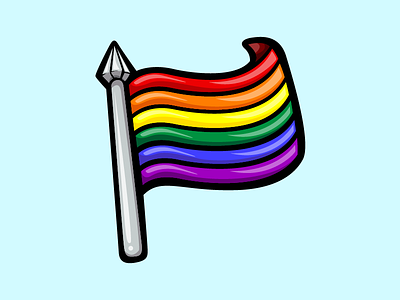 Pride Flag fanpop flag gay goró illustrators pride vector illustration