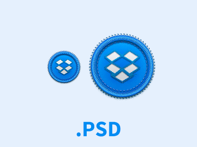 Dropbox Badge @2x app badge button dropbox gui icon psd set social badges
