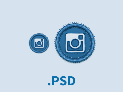 Instagram Icon badge button camera free freebie icon instagram photo psd set