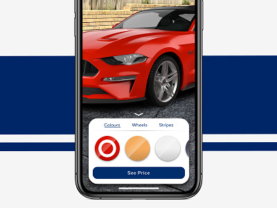 AR Car Configurator app ar augmented reality automotive car cars ford iphone iphone x mustang ui