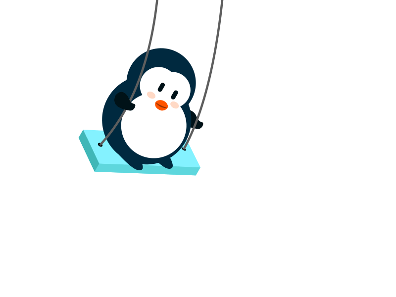 The swing penguin ae ai animation gif penguin swing