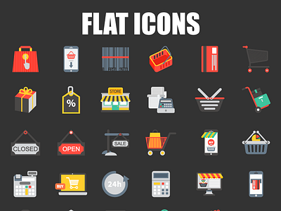 FLAT ICON branding design elements flat icon graphic design icon illustration logo ui