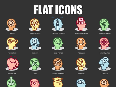 FLAT ICON design elements flat icon graphic design icon illustration tshirt