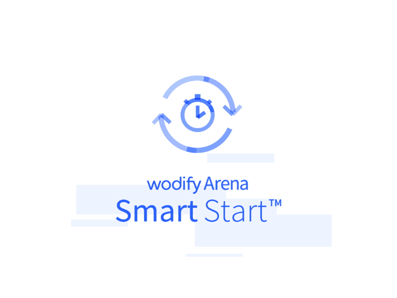 Smart Start 2d animation arena competition logo technology typography wodify