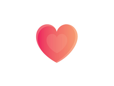 Pink Orange Gradient Heart branding design icon illustration logo vector