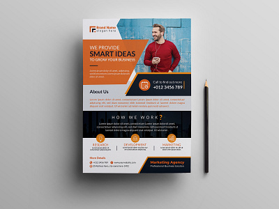 Business corporate flyer design template