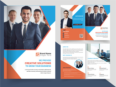 Creative Corporate Bi-fold Brochure Design Template
