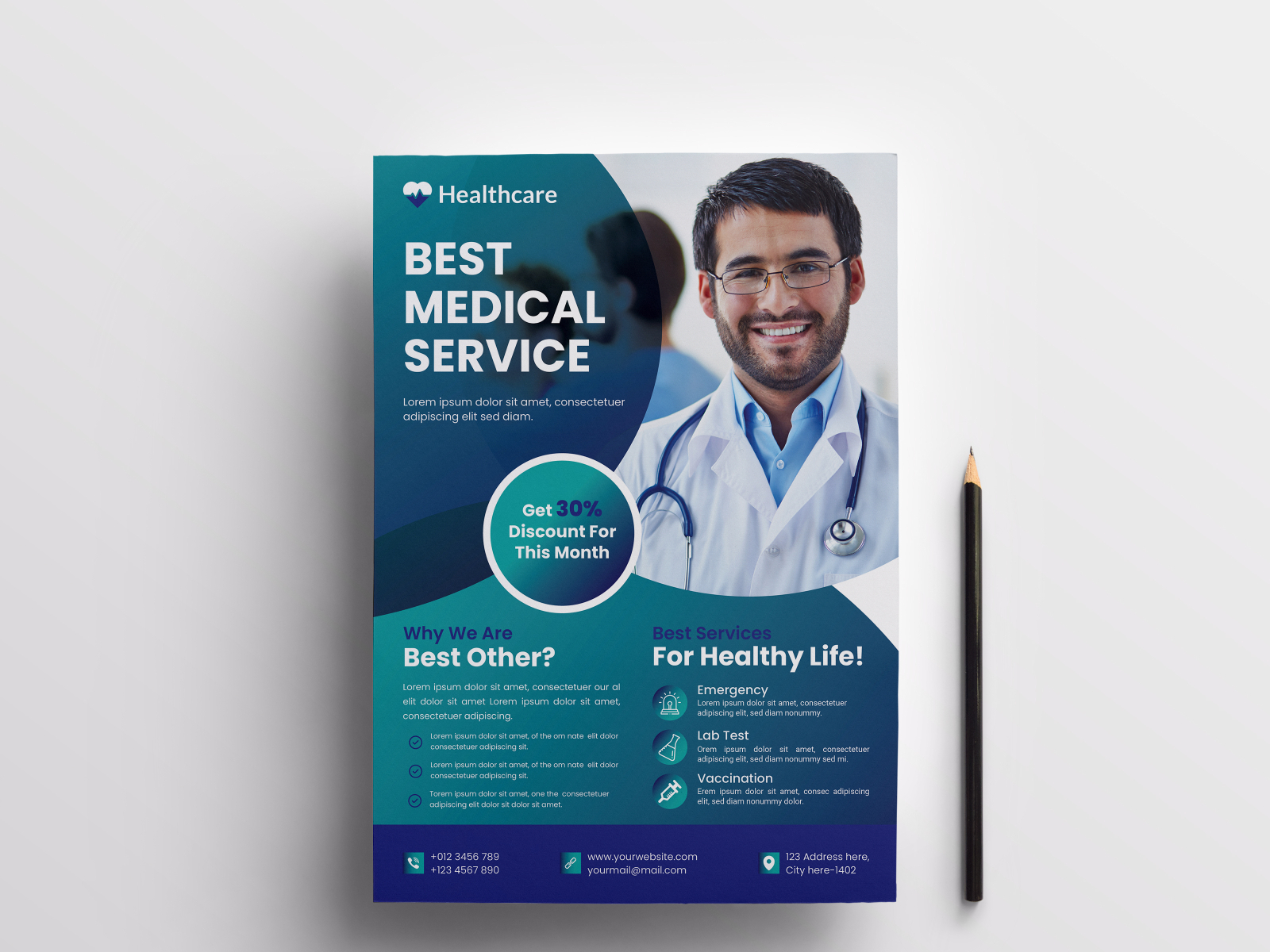 Medical Flyer & Healthcare Flyer Design Template by Md. Ashik Hawlader ...