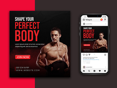 Gym Social Media Design | Banner Design | Ads design