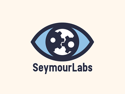 SeymourLabs cogs eye gears logo thick lines
