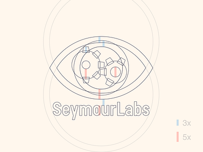 SeymourLabs logo construction grid guide guides logo logo construction logo grid logo guides