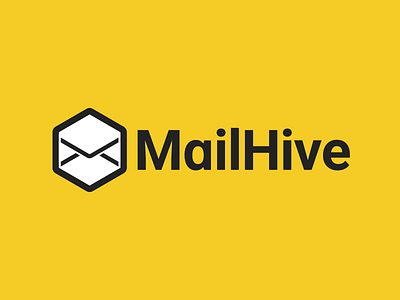 MailHive bees branding email envelope hexagon hive honeycomb