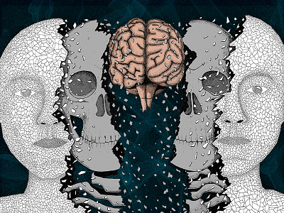 Analysis II analysis art brain digital drawing illustration philosophy skull study