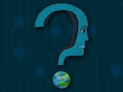 Question Mark art concept drawing earth face illustration mark philosophy question