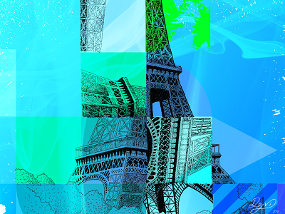 Warped abstract architecture art cubism design drawing france illustration lines paris perspective