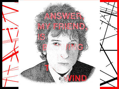 Bob Dylan abstract art bob concept drawing dylan illustration music portrait typography