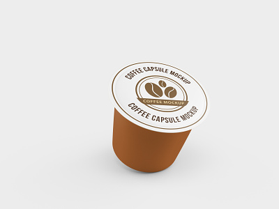 Coffee Capsule Mockup 3d rendering branding clean coffee capsule design graphic design illustration mockup product