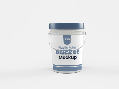 Plastic Paint Bucket Mockup 3d rendering branding clean design graphic design illustration mockup paint bucket product