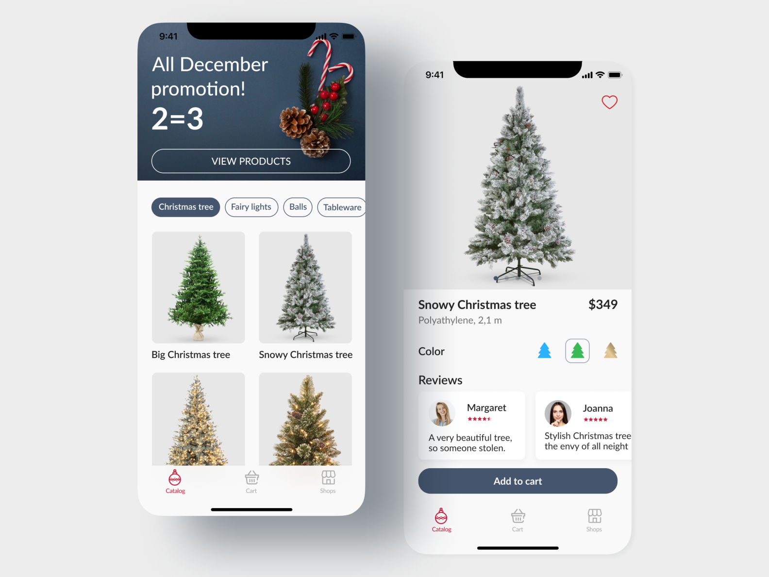 Christmas tree App by Арина Arina on Dribbble