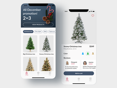 Christmas tree App app design mobile design ui