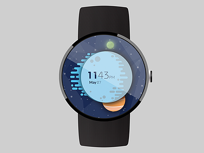 Starry Watch face android wear montre planet space star time watch watch face