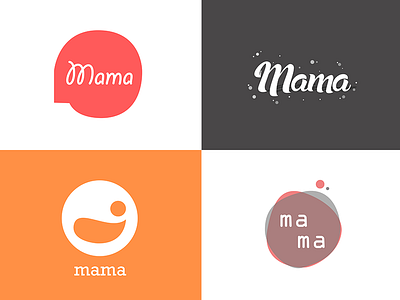 Four logos designed for a project design icon logo mama maman mother mère