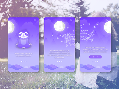 A meditation application concept 1 calm feedback iphone list meditate meditating playlist sloth ui ux