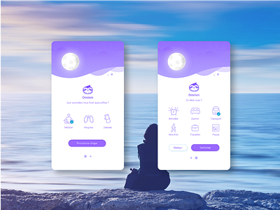 A meditation application concept 3 calm feedback iphone list meditate meditating playlist sloth ui ux