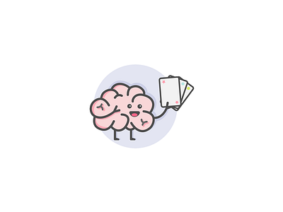 A Playing Cards Brain! brain card game illustration iphone lovely mind
