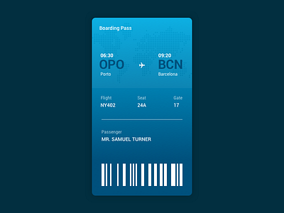 Boarding Pass #dailyui boarding challenge dailyui design flight interface ticket travel ui ux web