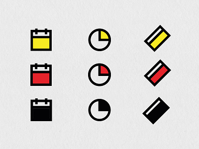 Simple Line Icons - Work in progress black design flat graphic icon icons illustration line red simple vector yellow