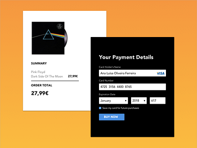 002 - Credit Card Checkout clean dailyui design flat input interface minimal typography ui ux web