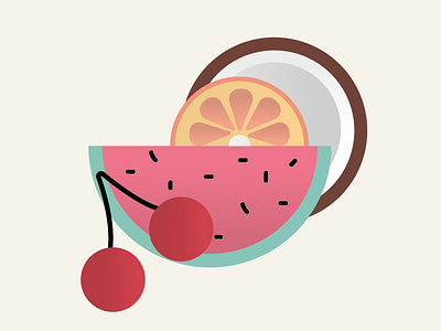 Fruit Illustration app color concept design flat fruit illustration mobile simple ui vector visual