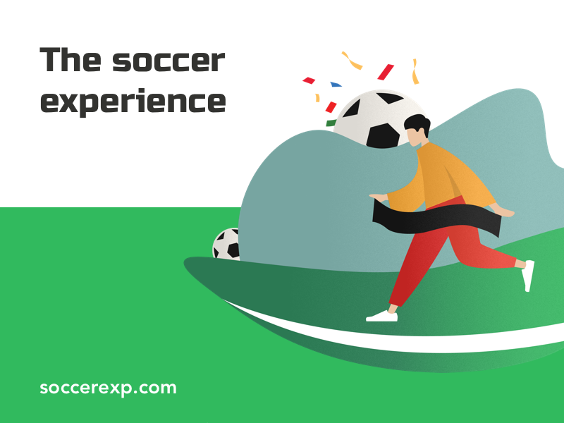 Soccer Concept soccer typography app graphic designer ui vector branding flat ai illustraion web design