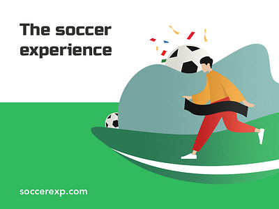 Soccer Concept ai app branding design designer flat graphic illustraion soccer typography ui vector web