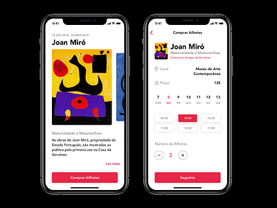 Serralves App Concept clean design flat ios iphone mobile mobile app mobile ui modern ui ux