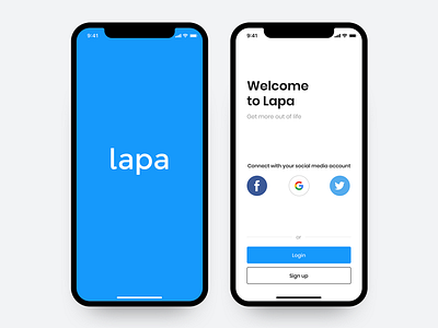 Splash & Welcome app app design clean design flat ios iphone iphonex login logo minimal rebranding splash typography ui ux welcome white