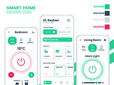 Smart Home UI Design app appdesign branding design illustration mobileapp smarthome ui uide uidesign uix uixdesign uxdesign