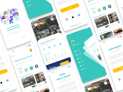 Space - Workspace UI Mobile Design app appdesign branding dailyui design illustration logo mobileapp ui ux vector workspace