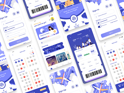 Wush - Ticket Booking UI Mobile Design app appdesign branding dailyui design illustration logo mobile mobileapp ticket ticket booking ui ux vector