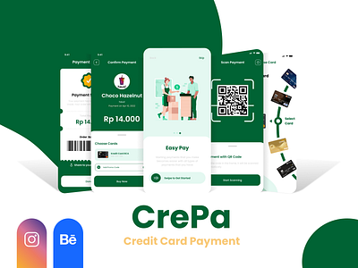 CrePa - Credit Card Payment UI Mobile Design | #DailyUI #002 002 android app appdesign branding dailyui design illustration ios logo mobile mobileapp ui ux vector