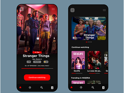 A movie streaming Mobile App